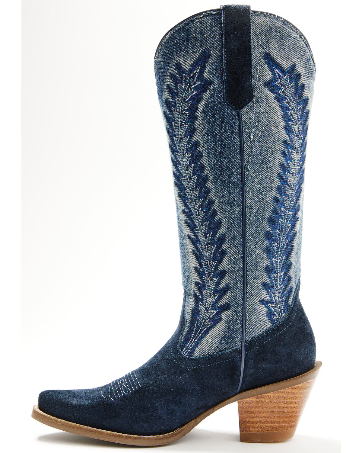 Botas Femininas Idyllwind Sawtelle Denim Western de cano alto - bico fino