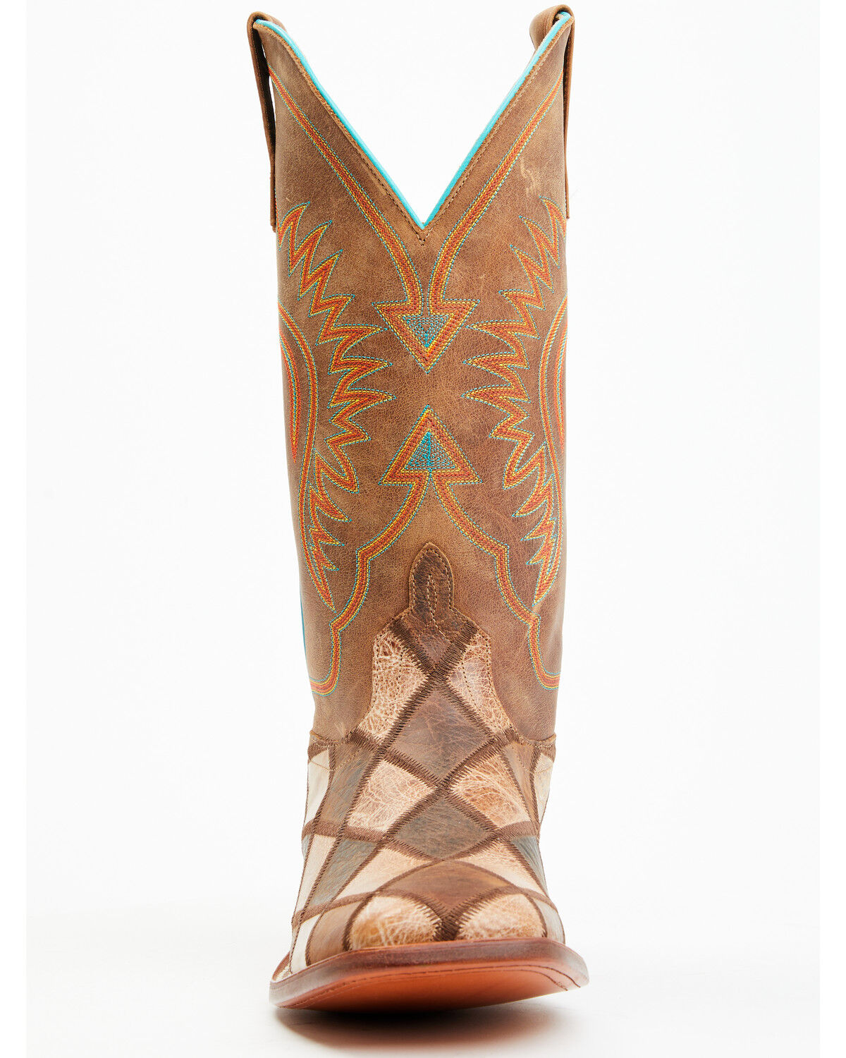 Botas Western Masculinas Horse Power Patchwork - Bico Quadrado