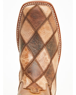 Botas Western Masculinas Horse Power Patchwork - Bico Quadrado