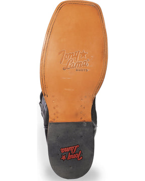 Botas Masculinas estilo western Tony Lama com cano baixo e bico quadrado