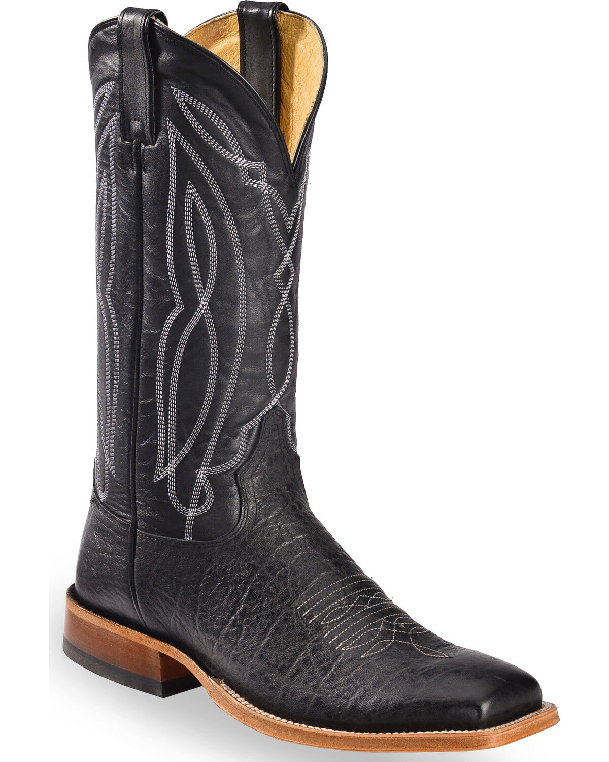 Botas Masculinas estilo western Tony Lama com cano baixo e bico quadrado