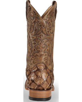 Botas Exóticas Pirarucu Masculinas Cody James - Bico Largo e Quadrado