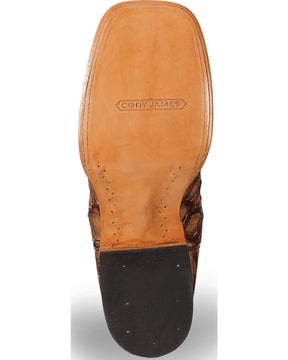 Botas Exóticas Pirarucu Masculinas Cody James - Bico Largo e Quadrado