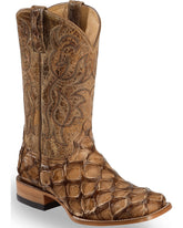 Botas Exóticas Pirarucu Masculinas Cody James - Bico Largo e Quadrado