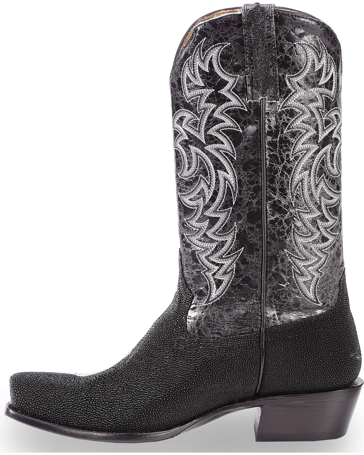 Botas Exóticas Stingray Masculinas Moonshine Spirit - Bico Quadrado