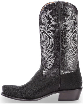 Botas Exóticas Stingray Masculinas Moonshine Spirit - Bico Quadrado
