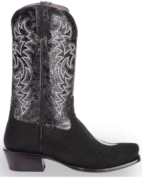 Botas Exóticas Stingray Masculinas Moonshine Spirit - Bico Quadrado