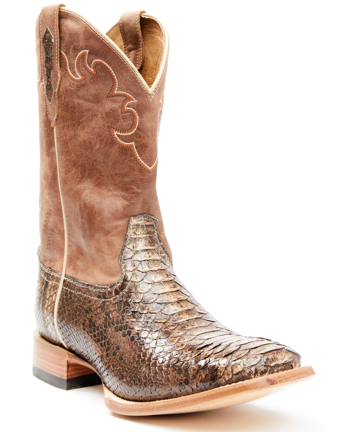 Botas Masculinas estilo Western Python Exotic da Cody James - bico quadrado largo
