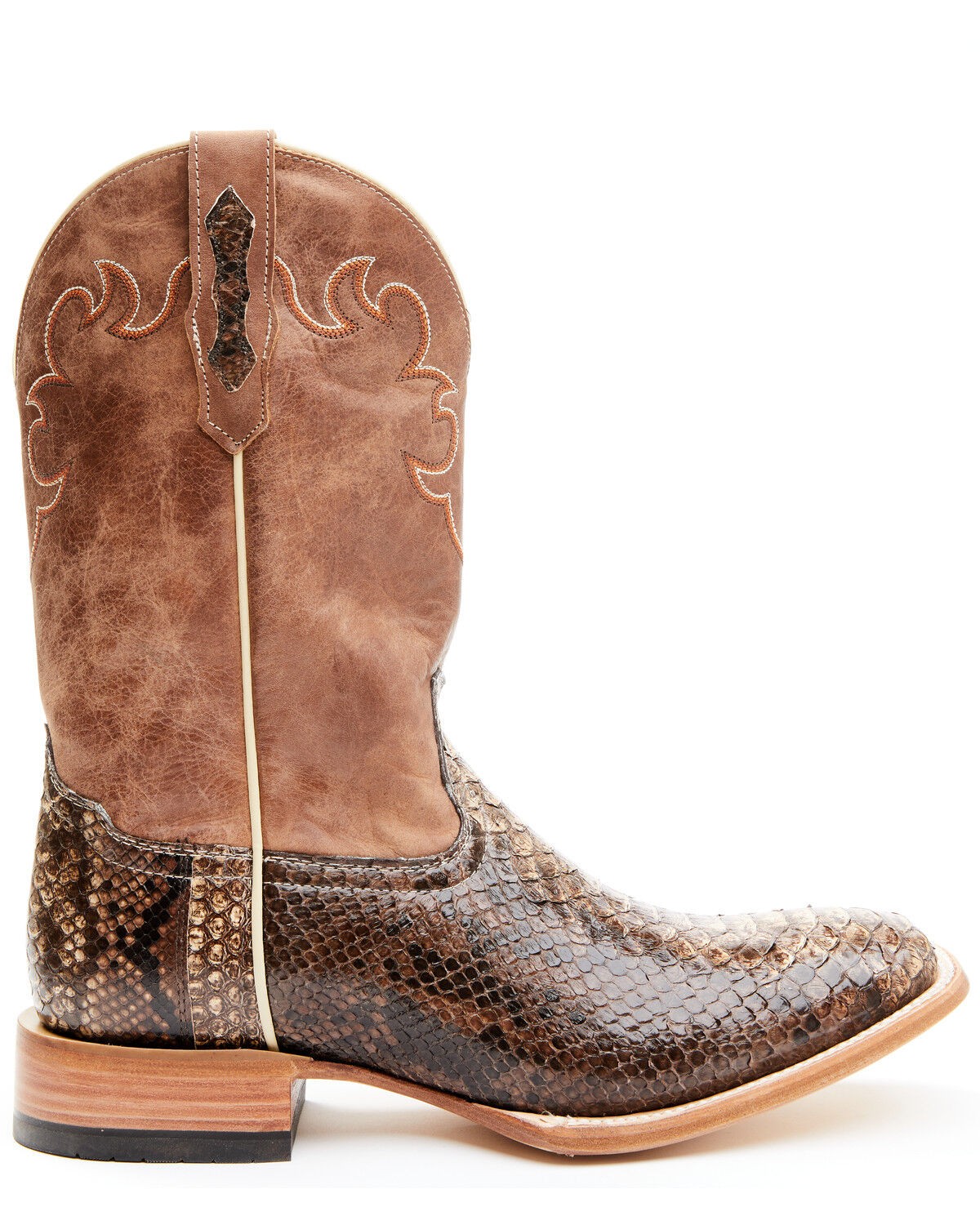 Botas Masculinas estilo Western Python Exotic da Cody James - bico quadrado largo