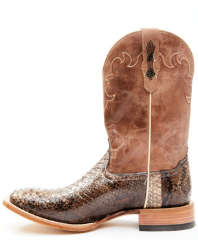 Botas Masculinas estilo Western Python Exotic da Cody James - bico quadrado largo