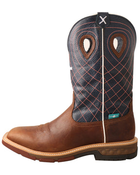 Botas de trabalho Western CellStretch impermeáveis para homem Twisted X - Biqueira macia