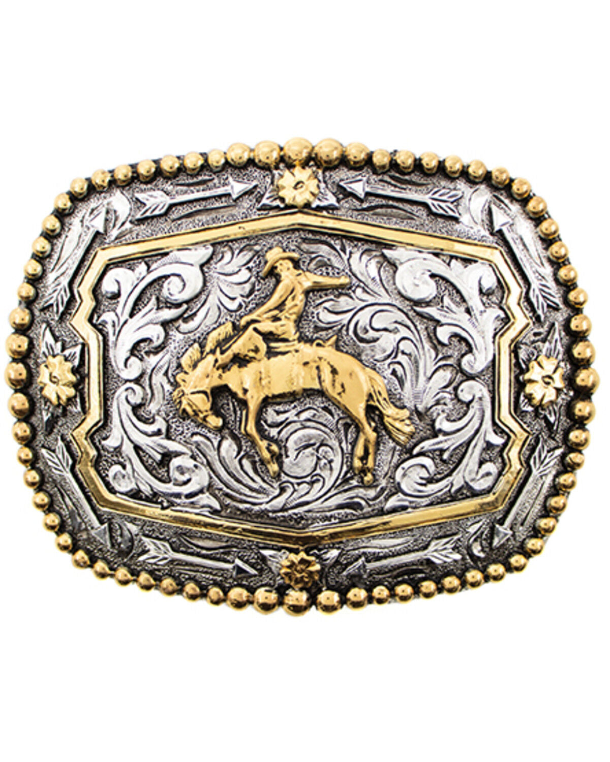 Fivela de cinto com contas Bronco Rider masculino Cody James