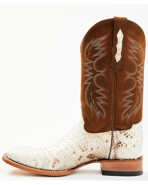 Bota Western Exótica Bone Python Masculina Cody James - Bico Largo e Quadrado