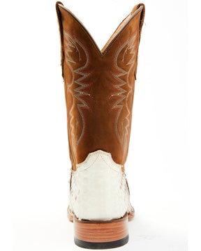 Bota Western Exótica Bone Python Masculina Cody James - Bico Largo e Quadrado