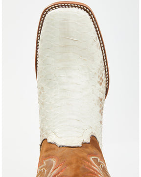 Bota Western Exótica Bone Python Masculina Cody James - Bico Largo e Quadrado