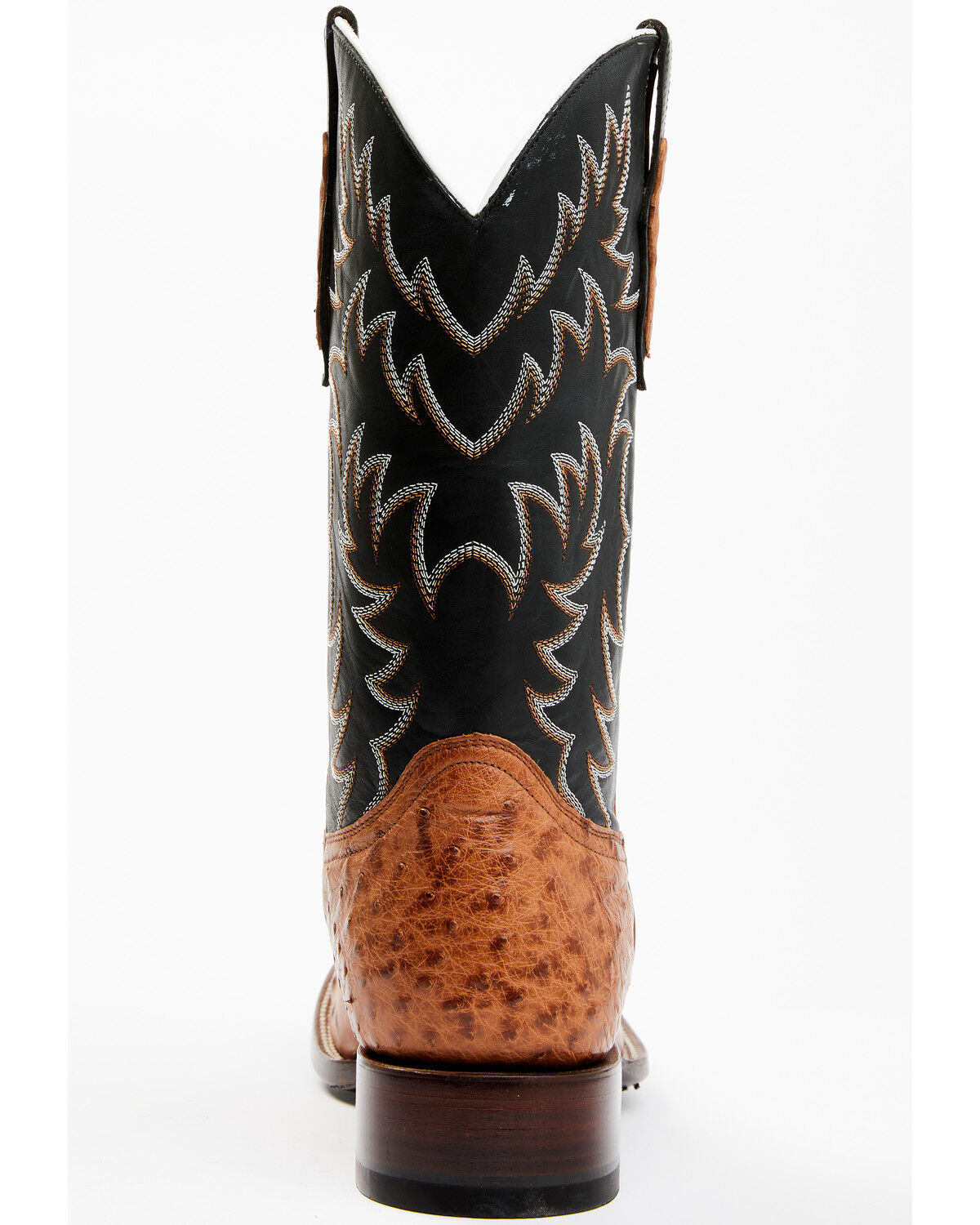 Botas Masculinas Cody James Full Quill Cognac Avestruz Exóticas Western - Bico largo e quadrado