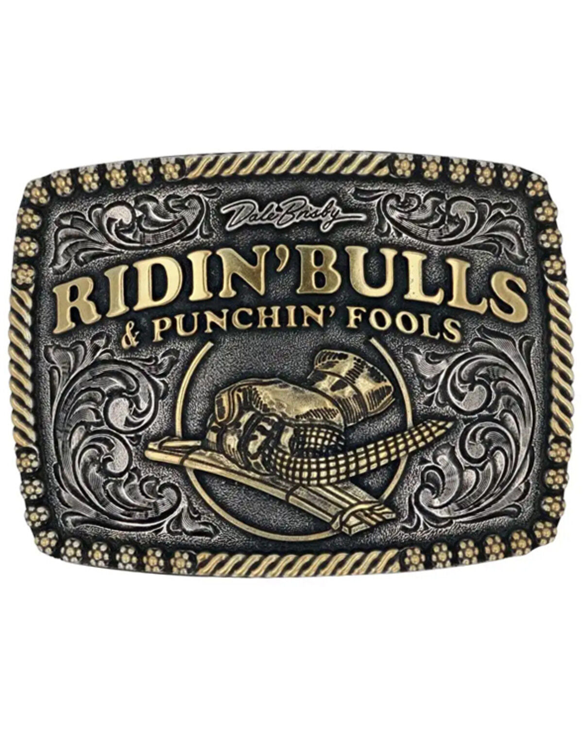 Fivela de cinto masculina Bulls & Fools Attitude da Dale Brisby