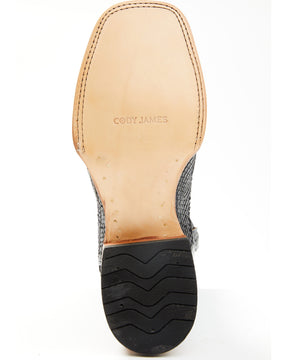 Botas Masculinas estilo Western Python Exotic da Cody James - bico quadrado largo