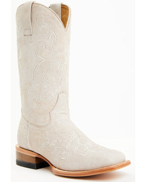 Botas Femininas Shyanne Lasy com bordado floral estilo western - bico quadrado largo