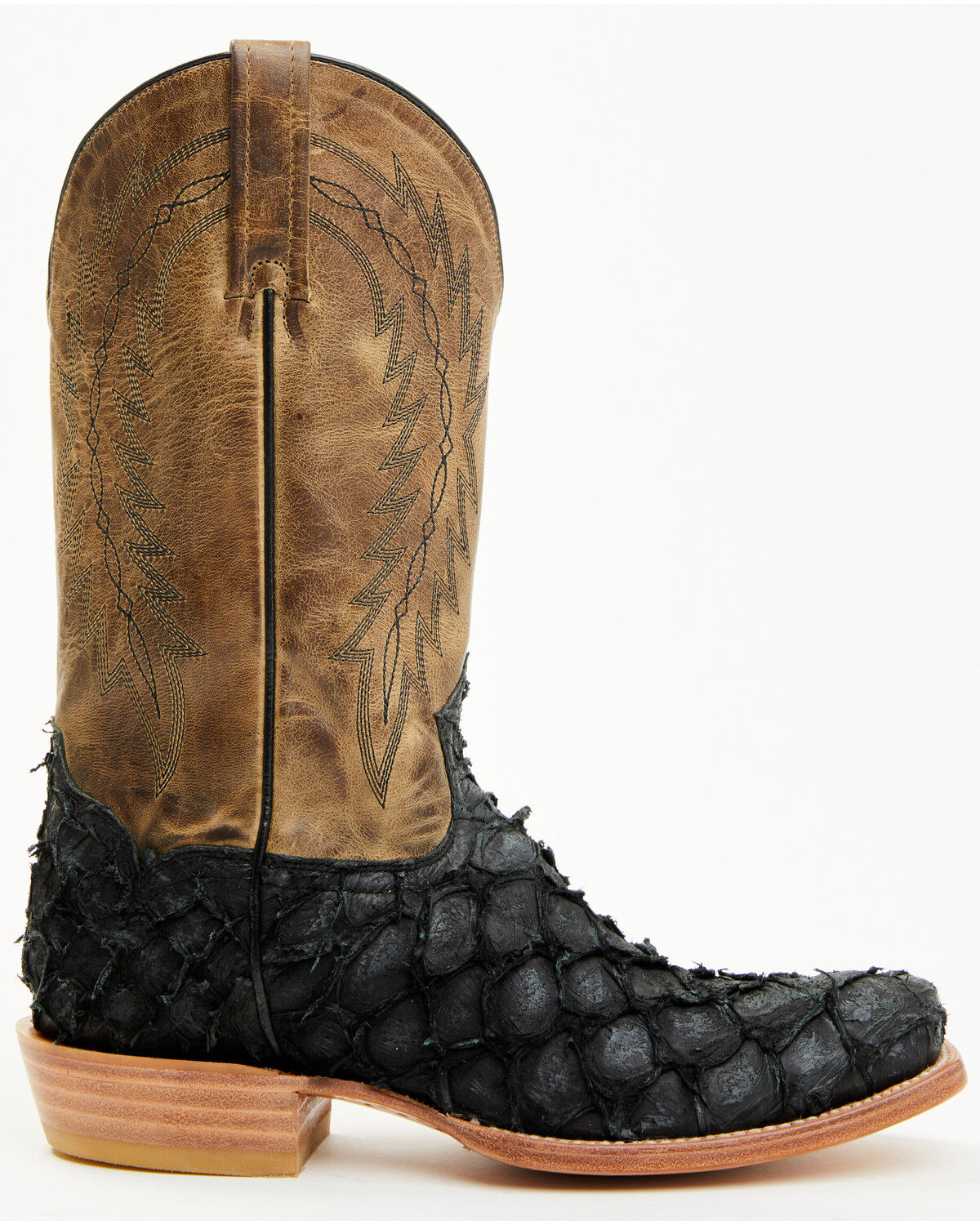 Cody James Vaqueras Exóticas Botas Western Pirarucu Masculinas - Biqueira Quadrada