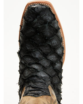 Cody James Vaqueras Exóticas Botas Western Pirarucu Masculinas - Biqueira Quadrada