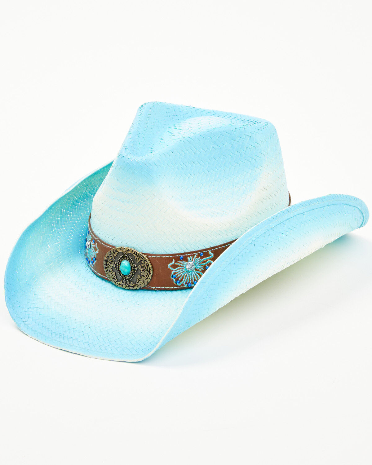 Chapéu Cowboy de palha azul Shyanne Feminino Better In Blue