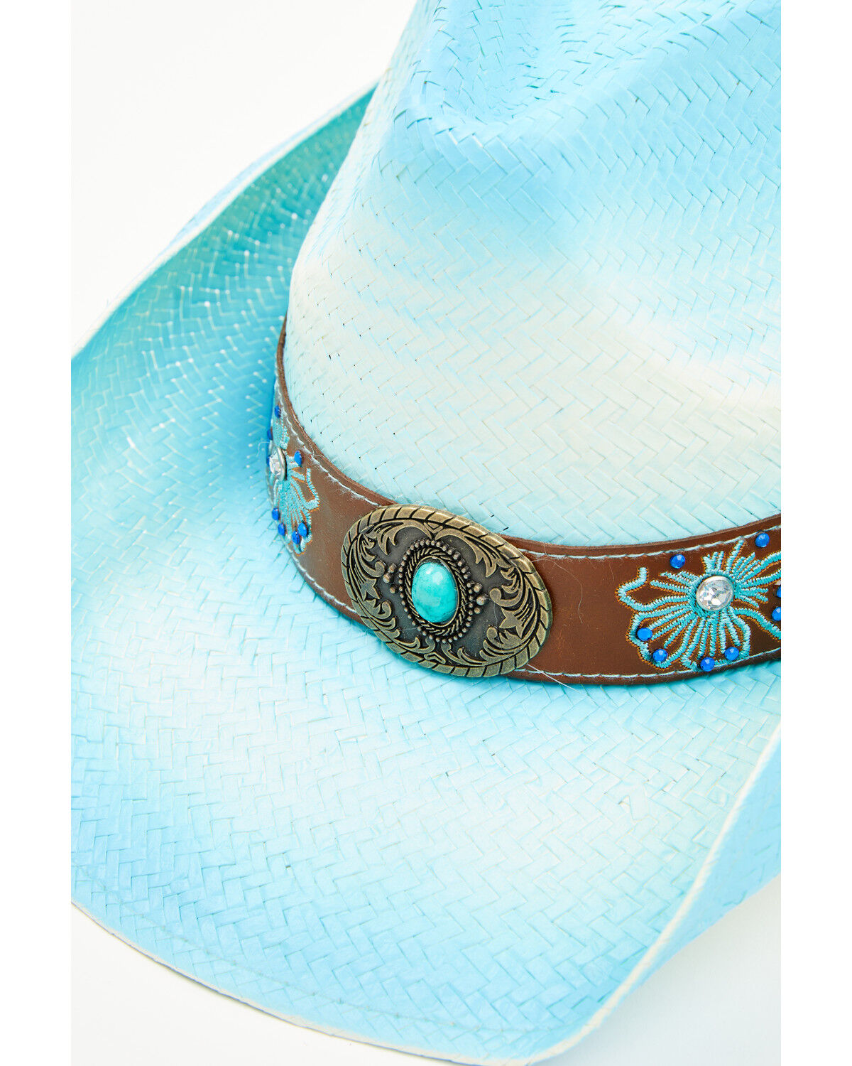 Chapéu Cowboy de palha azul Shyanne Feminino Better In Blue