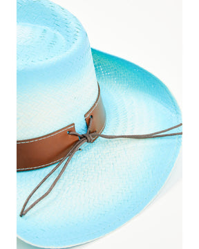 Chapéu Cowboy de palha azul Shyanne Feminino Better In Blue