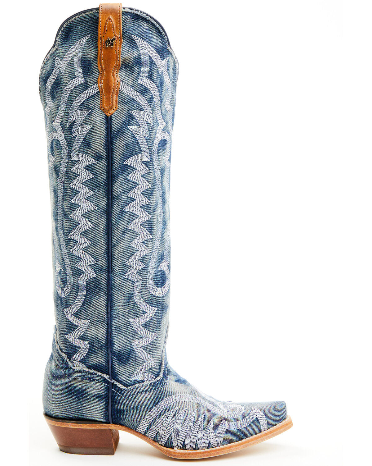 Botas Femininas Dan Post Denim Darlin Tall Western - Biqueira cortada