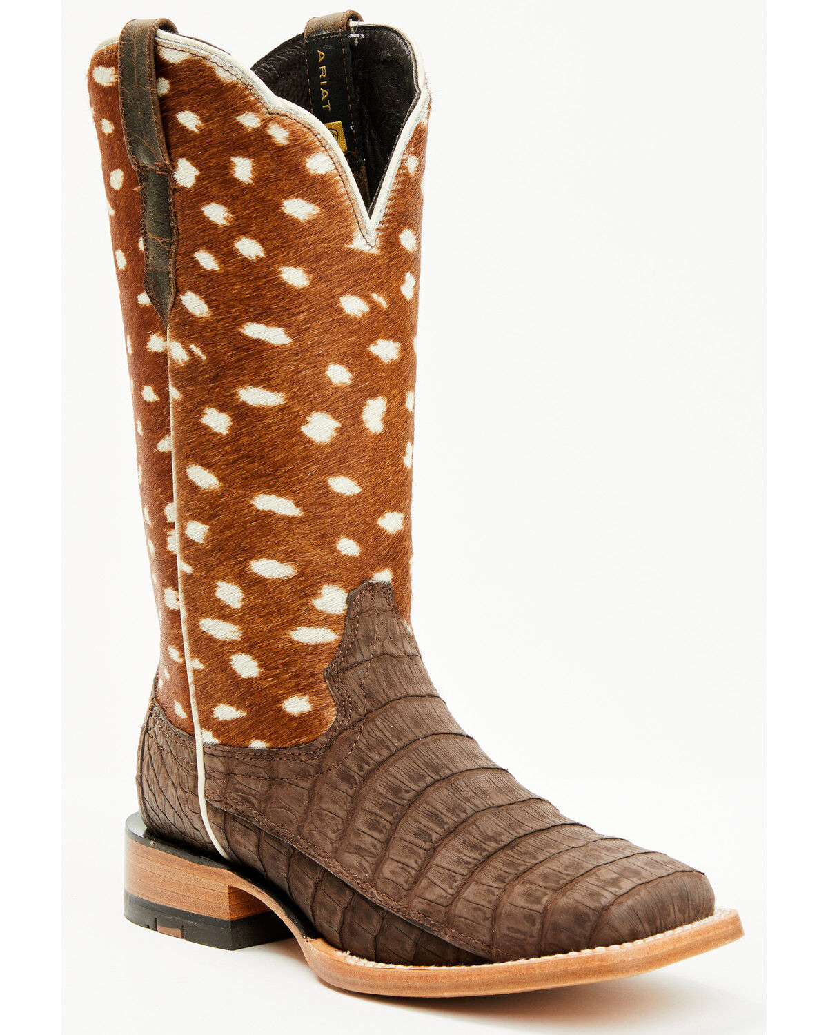 Botas Femininas Ariat Frontier Angelina Exotic Caiman Western - bico quadrado largo