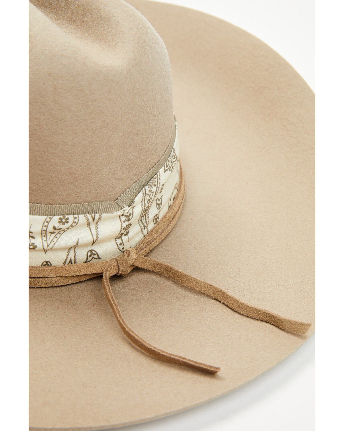 Chapéu Cowboy de feltro com faixa e concho em camadas para Mulheres Wrangler