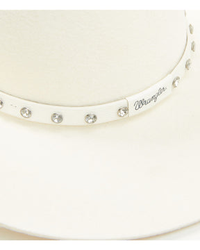 Chapéu Cowboy de lã com strass Feminino Wrangler