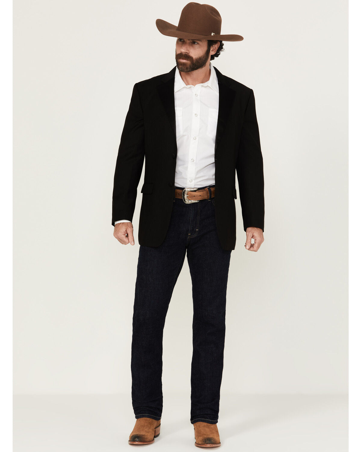 Cinto de couro liso masculino Cody James Black 1978™