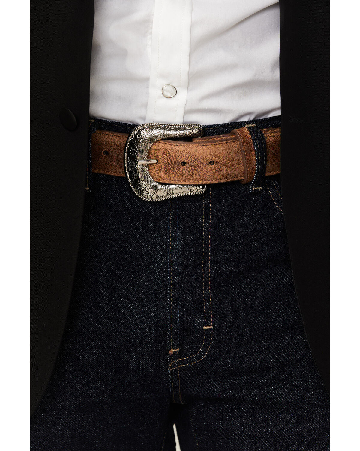 Cinto de couro liso masculino Cody James Black 1978™