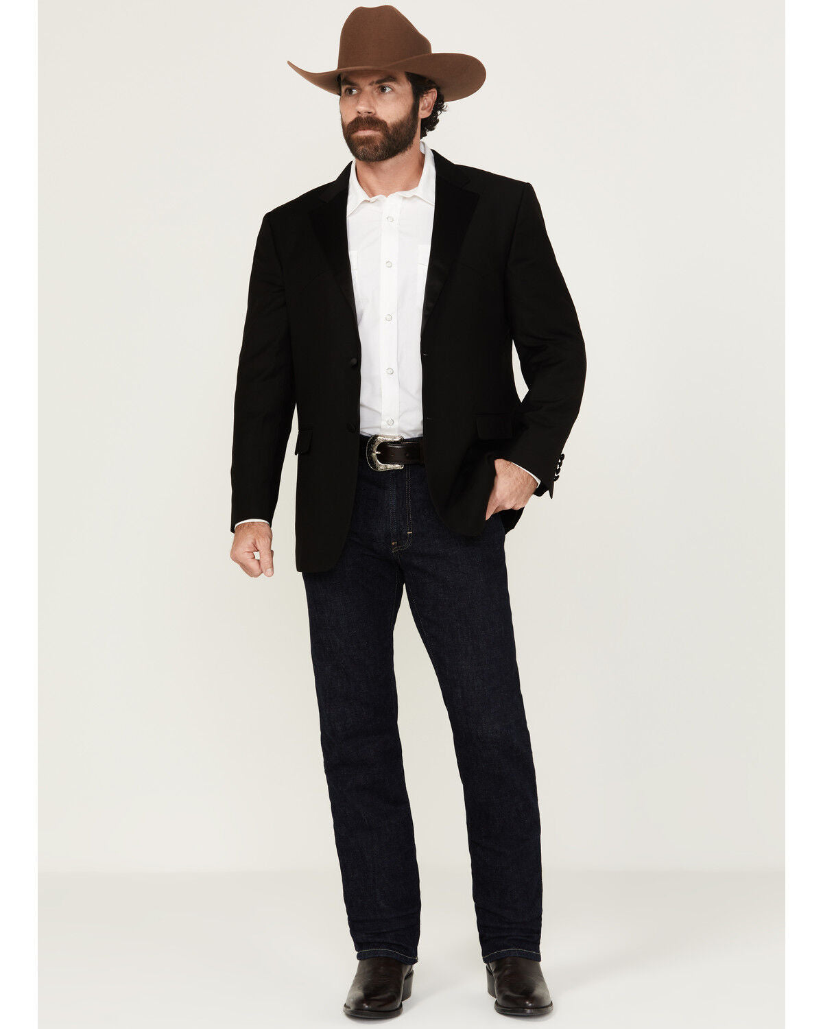 Cinto de couro liso masculino Cody James Black 1978™