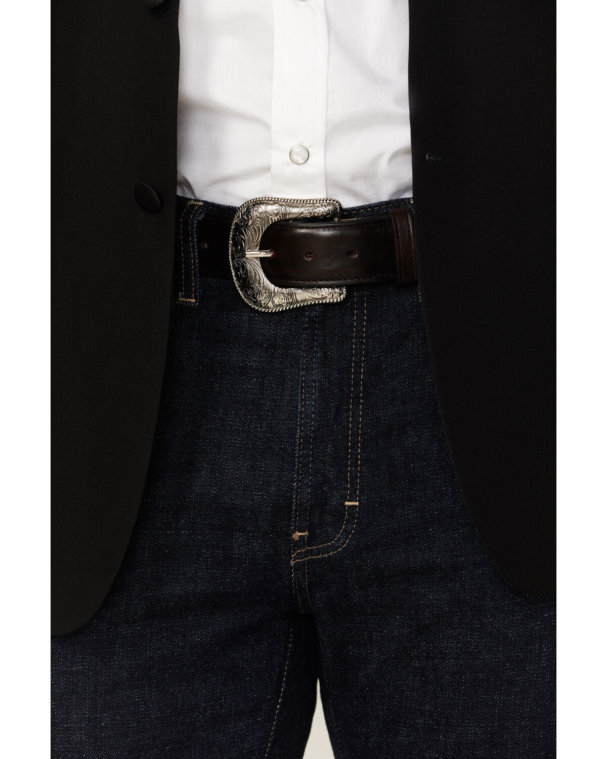 Cinto de couro liso masculino Cody James Black 1978™