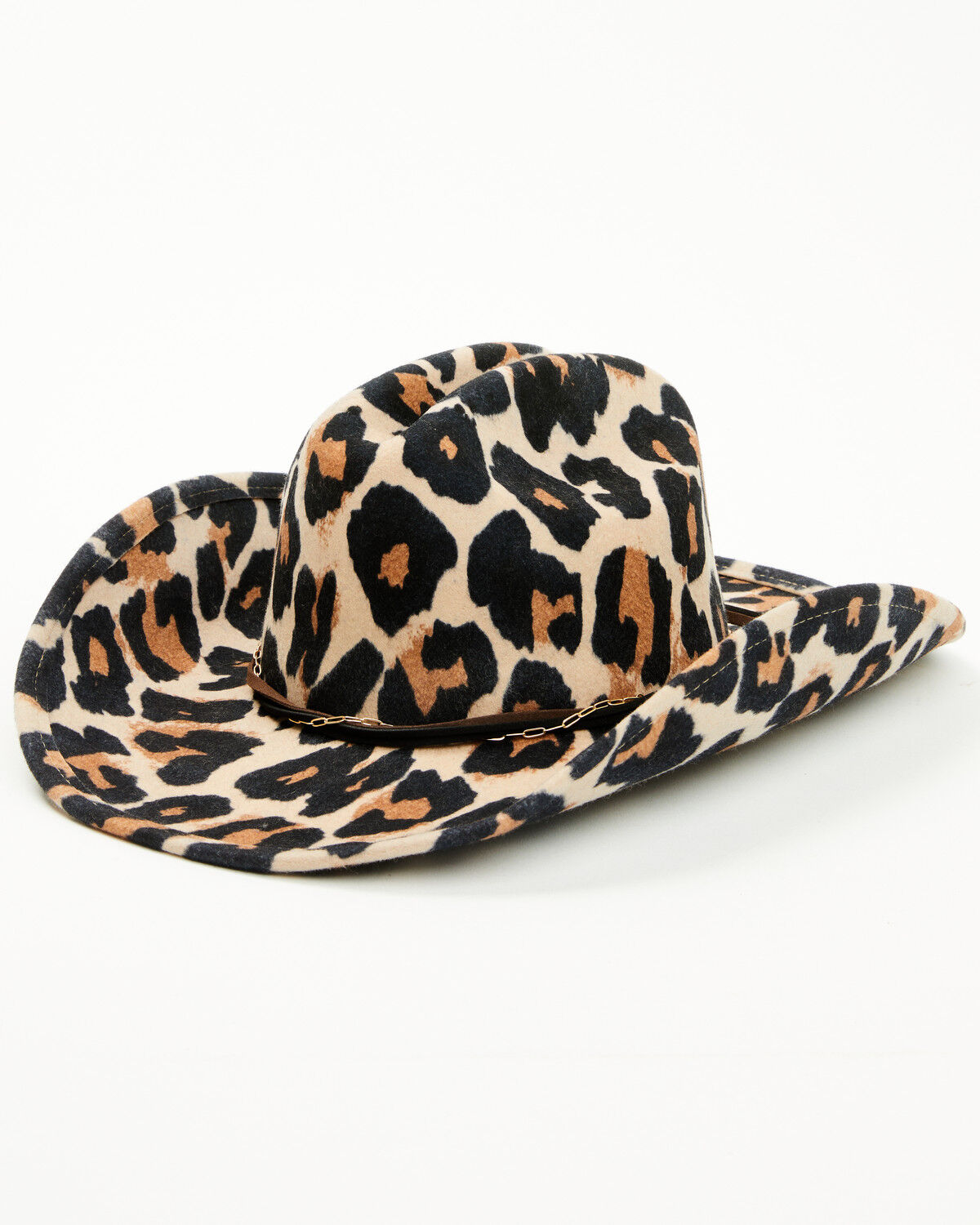 Chapéu Cowboy com estampa de leopardo Feminino Shyanne