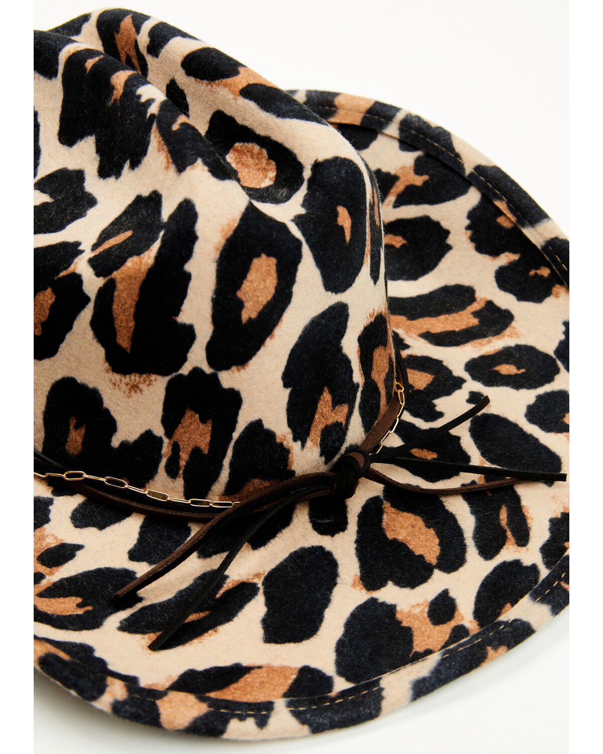 Chapéu Cowboy com estampa de leopardo Feminino Shyanne