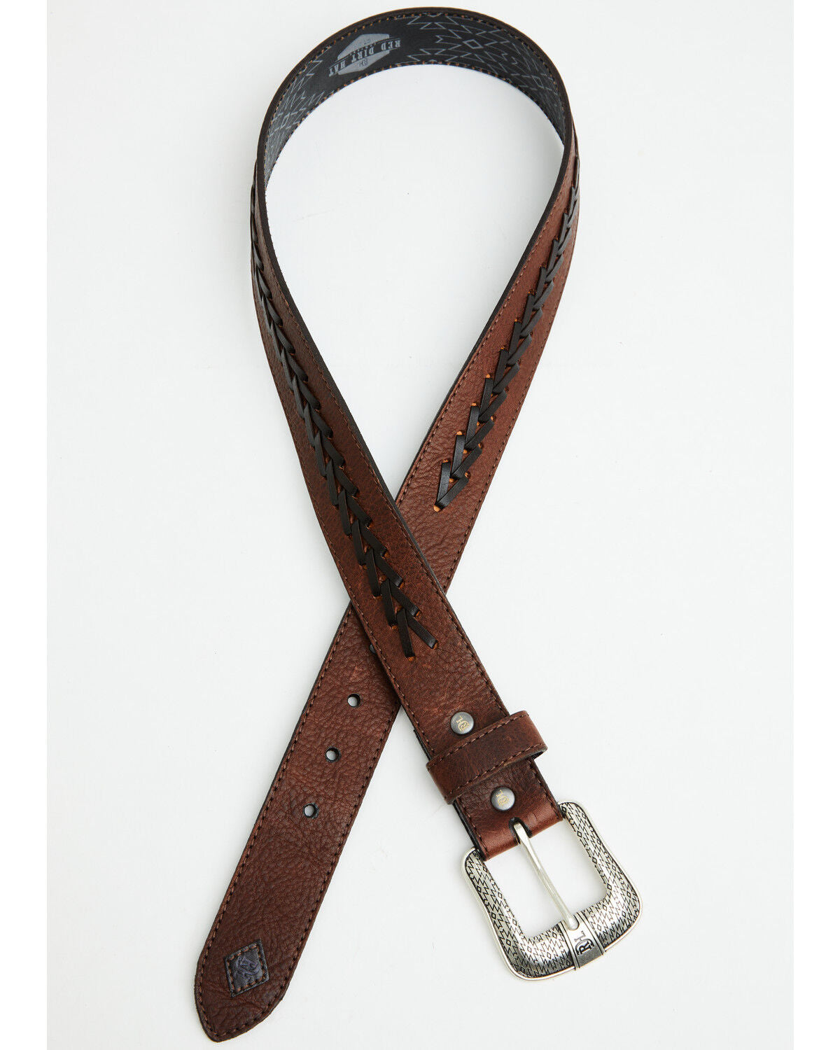 Cinto de couro masculino com ponto de flecha Red Dirt