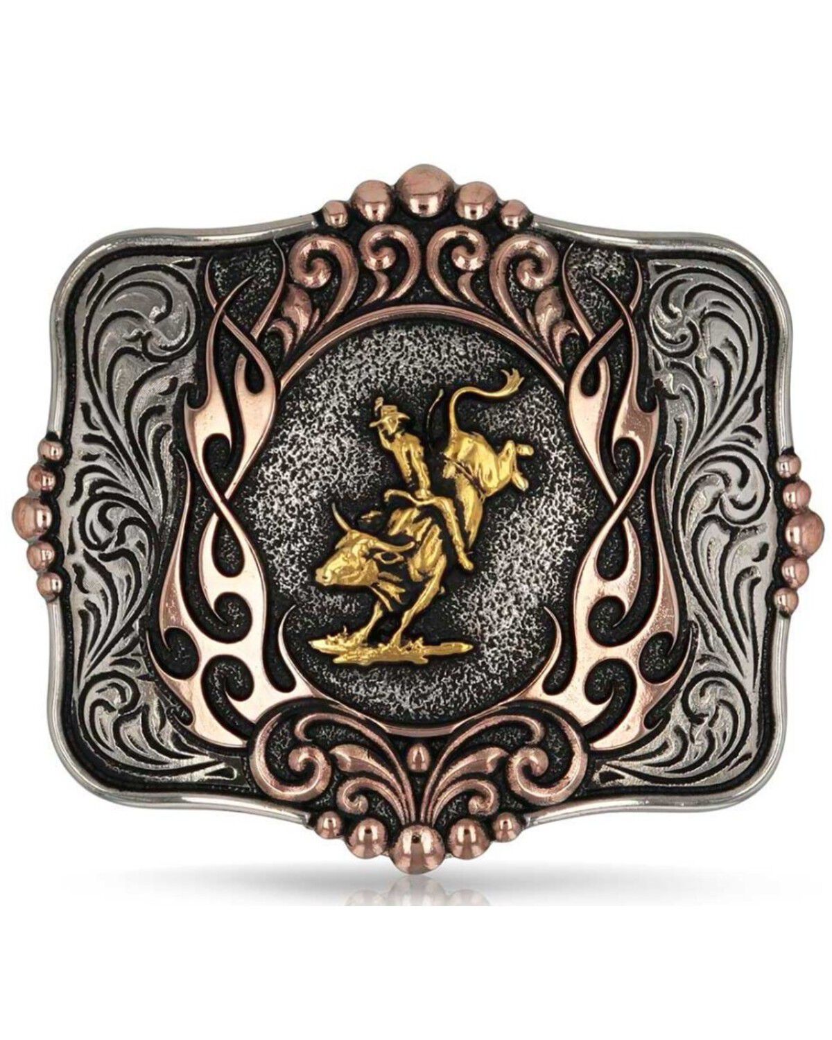 Fivela de cinto masculina Montana Silversmiths Code Of The West
