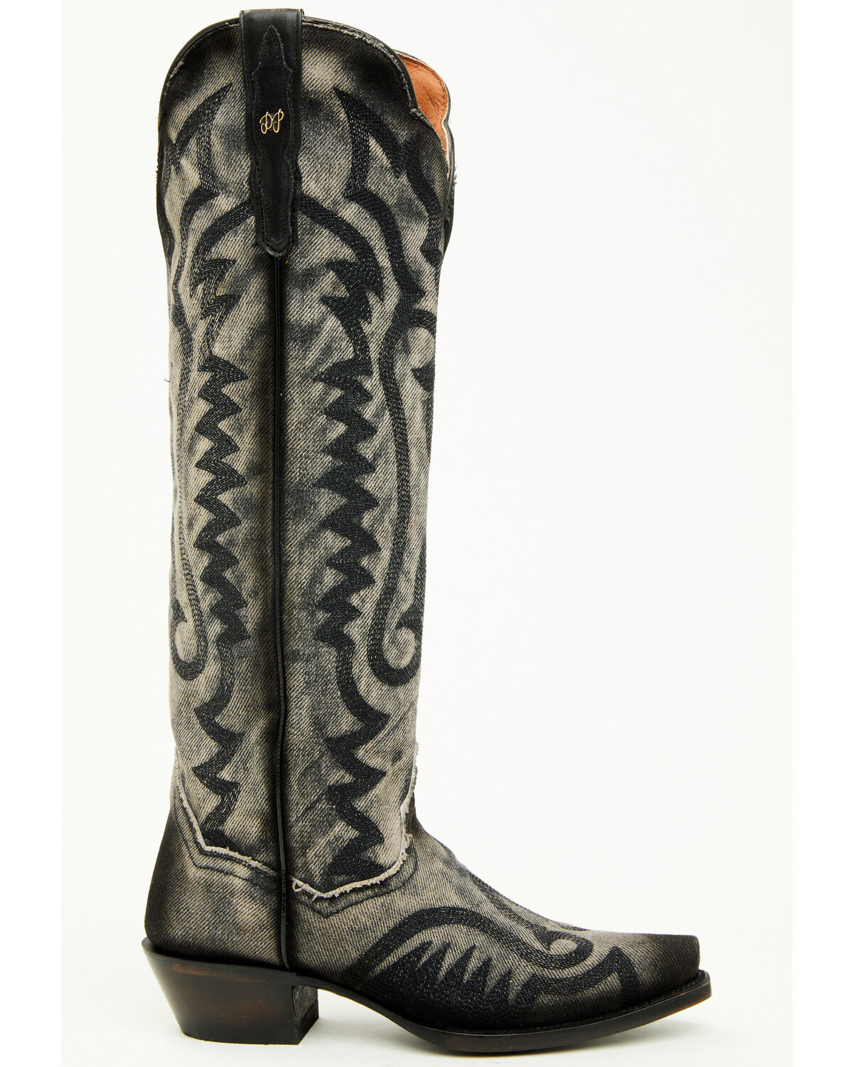 Botas Femininas Dan Post Denim Darlin Tall Western - Biqueira cortada