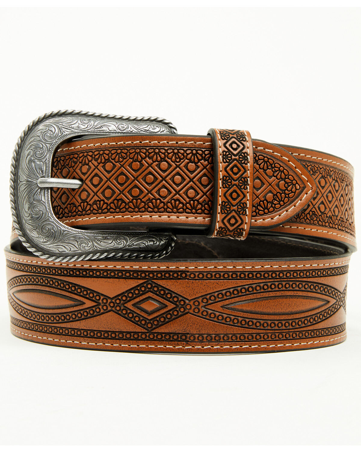 Cinto Western com relevo geométrico masculino Cody James