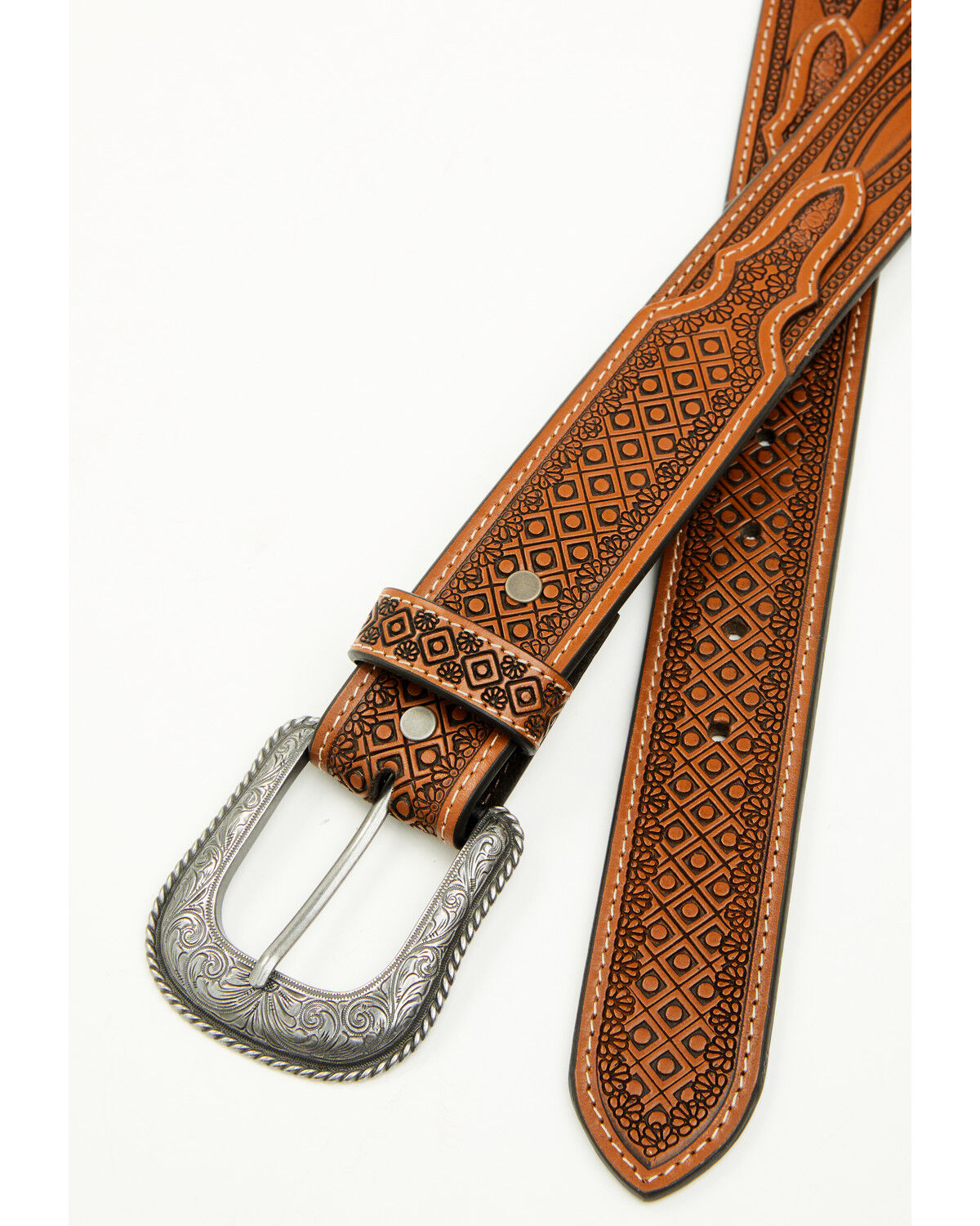 Cinto Western com relevo geométrico masculino Cody James