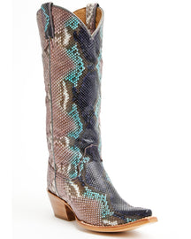Botas Femininas Idyllwind Slay Exotic Python Tall Western - Biqueira Achatada