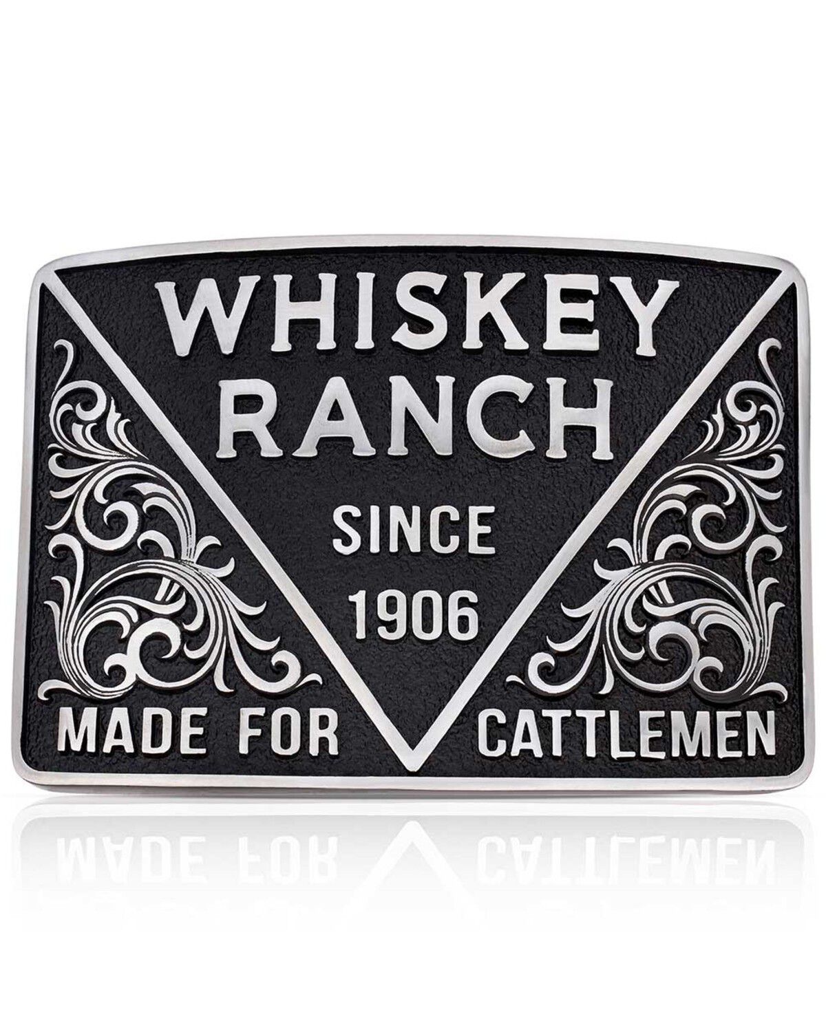 Fivela de cinto masculina Montana Silversmiths Cattleman Whiskey Ranch 1906