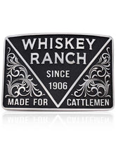Fivela de cinto masculina Montana Silversmiths Cattleman Whiskey Ranch 1906