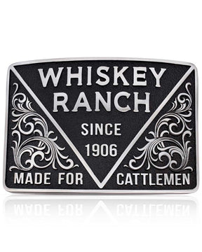 Fivela de cinto masculina Montana Silversmiths Cattleman Whiskey Ranch 1906