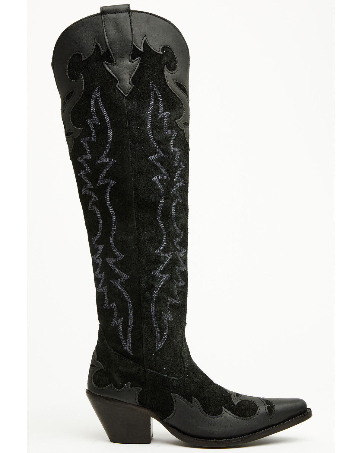Botas Femininas Dingo Drama Queen Overlay Western de cano alto - bico redondo