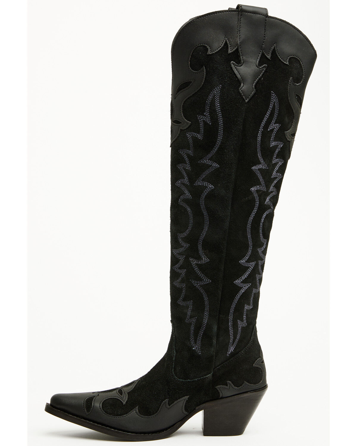 Botas Femininas Dingo Drama Queen Overlay Western de cano alto - bico redondo