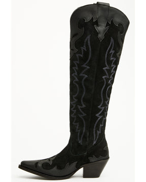 Botas Femininas Dingo Drama Queen Overlay Western de cano alto - bico redondo